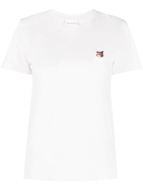 White cotton soft jersey t-shirt Maison Kitsuné | LW00105KJ0008P100